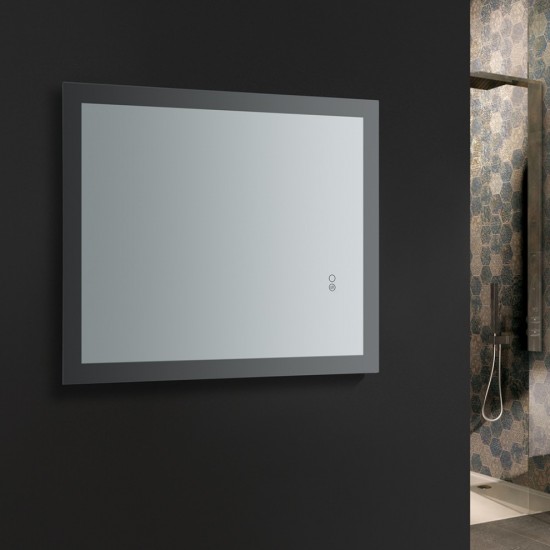 Angelo 24 Wide x 30 Tall Bathroom Mirror w/ Halo Style LED Lighting and Defogger