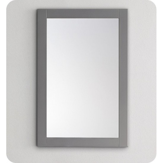 Fresca 24"X30" Reversible Mount Mirror in Gray