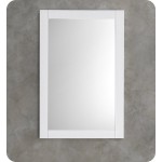 Fresca 24"X30" Reversible Mount Mirror in White