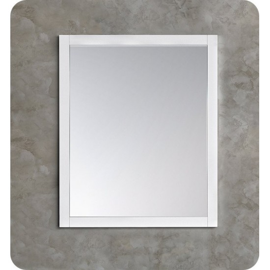 Fresca 36"X30" Reversible Mount Mirror in White