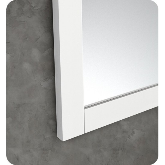 Fresca 36"X30" Reversible Mount Mirror in White