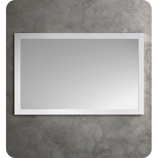 Fresca 48"X30" Reversible Mount Mirror in White