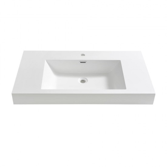 Fresca Valencia 42" White Integrated Sink / Countertop