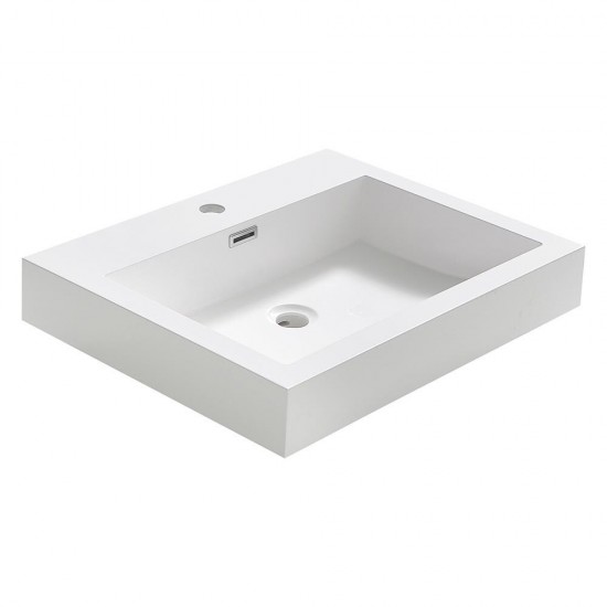 Fresca Nano 24" White Integrated Sink / Countertop