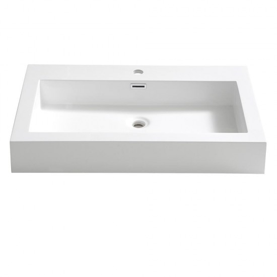 Fresca Livello 30" White Integrated Sink / Countertop