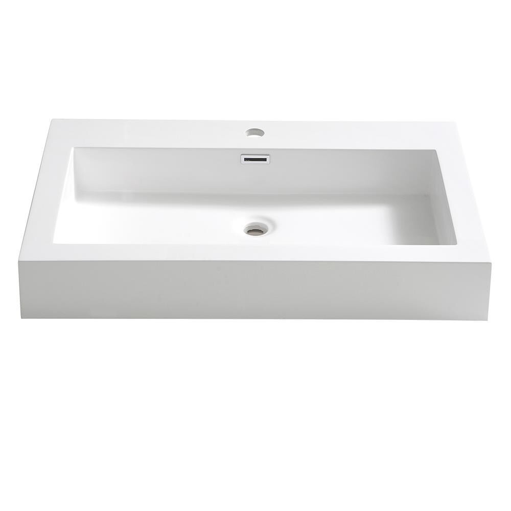 Fresca Livello 30" White Integrated Sink / Countertop