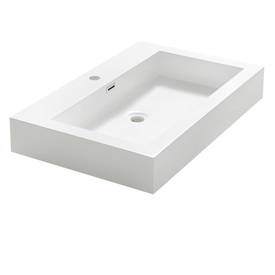 Fresca Livello 30" White Integrated Sink / Countertop