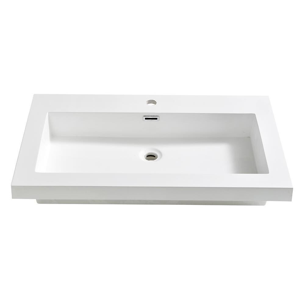 Fresca Medio 32" White Integrated Sink / Countertop