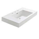 Fresca Vista 36" White Integrated Sink / Countertop