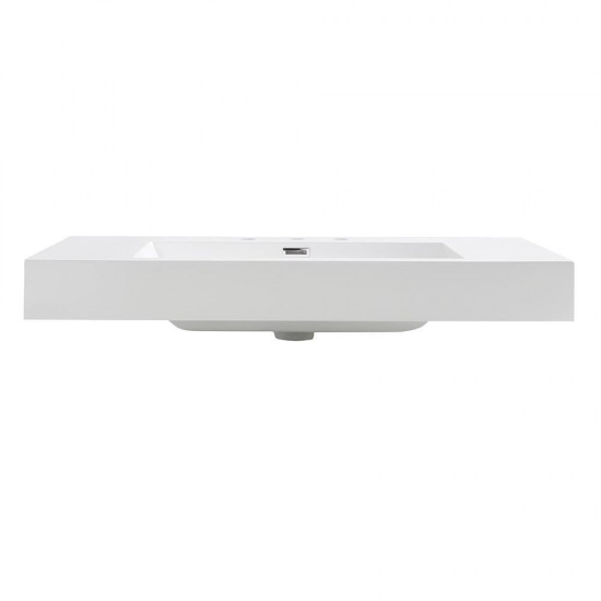 Fresca Vista 36" White Integrated Sink / Countertop