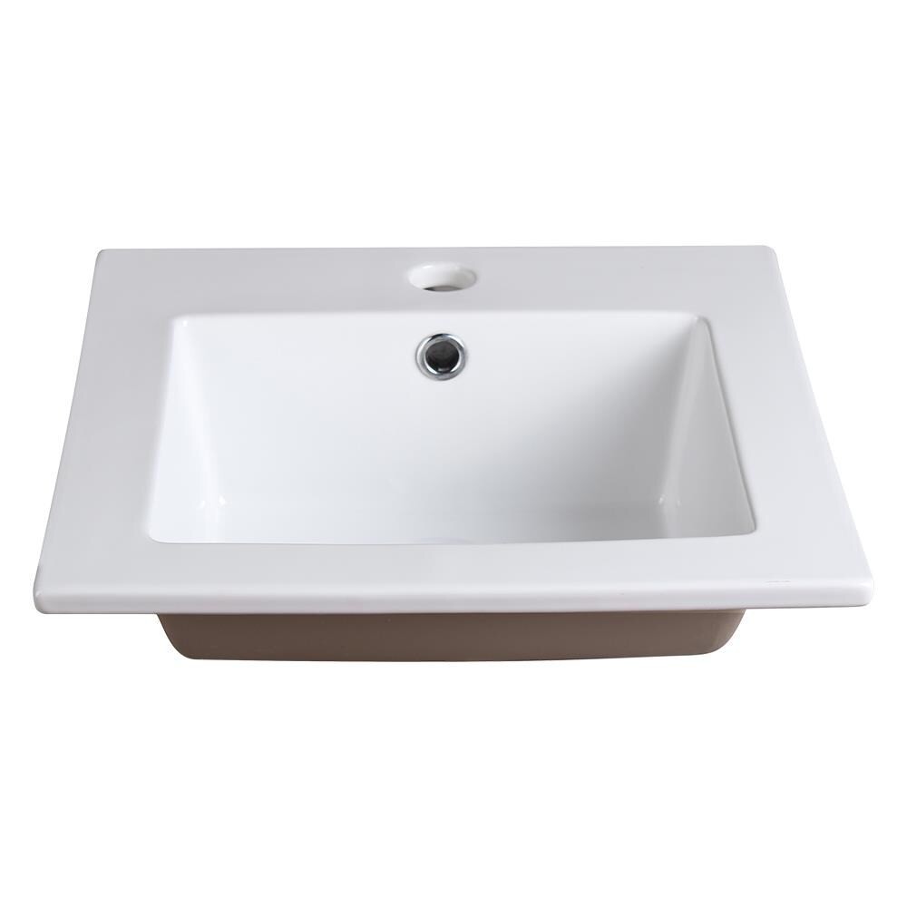 Fresca Allier 16" White Integrated Sink / Countertop