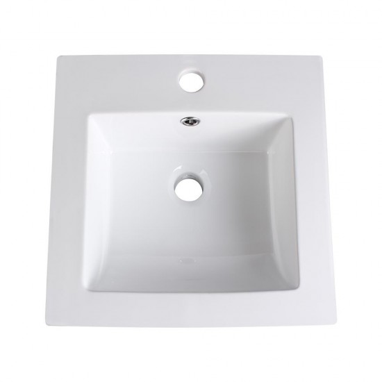 Fresca Allier 16" White Integrated Sink / Countertop