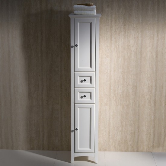 Fresca Oxford Antique White Tall Bathroom Linen Cabinet