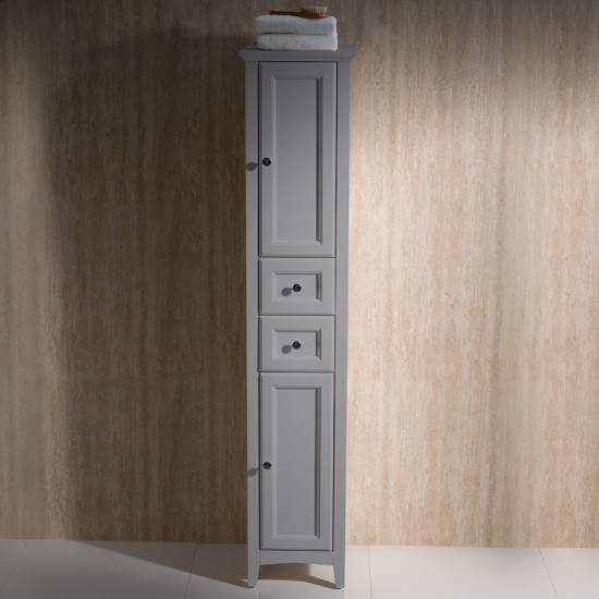 Fresca Oxford Gray Tall Bathroom Linen Cabinet