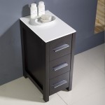 Fresca Torino 12" Espresso Bathroom Linen Side Cabinet