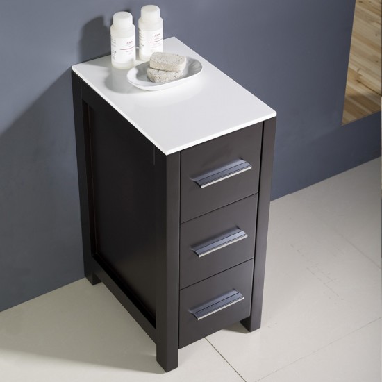 Fresca Torino 12" Espresso Bathroom Linen Side Cabinet