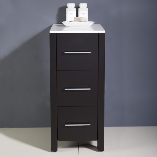 Fresca Torino 12" Espresso Bathroom Linen Side Cabinet