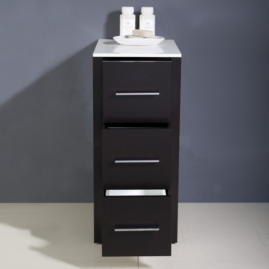 Fresca Torino 12" Espresso Bathroom Linen Side Cabinet