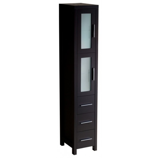 Fresca Torino Espresso Tall Bathroom Linen Side Cabinet