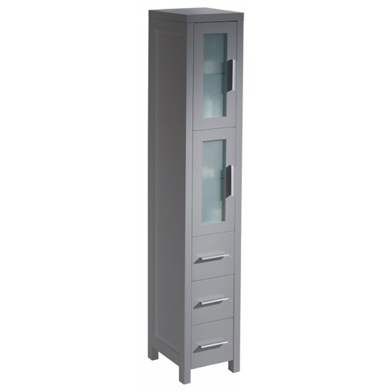 Fresca Torino Gray Tall Bathroom Linen Side Cabinet