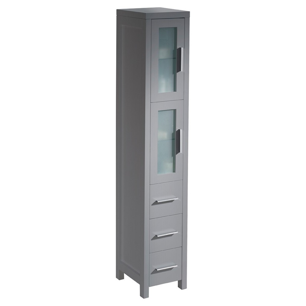 Fresca Torino Gray Tall Bathroom Linen Side Cabinet