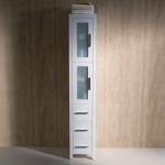 Fresca Torino White Tall Bathroom Linen Side Cabinet