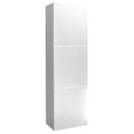 Fresca White Bathroom Linen Side Cabinet w/ 3 Large Storage Areas