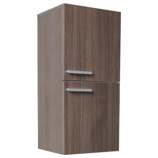 Fresca Gray Oak Bathroom Linen Side Cabinet w/ 2 Storage Areas