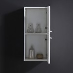 Fresca White Bathroom Linen Side Cabinet w/ 2 Storage Areas