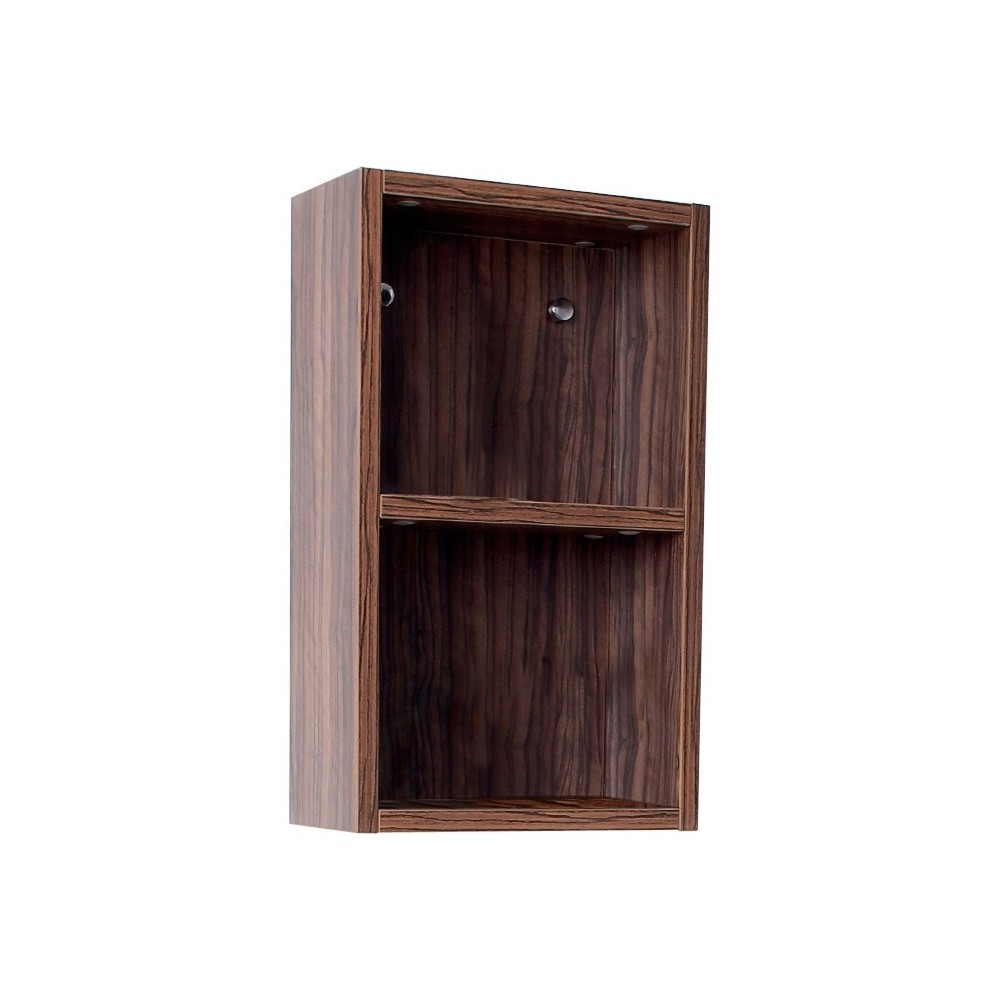 Fresca Walnut Bathroom Linen Side Cabinet w/ 2 Open Storage Areas