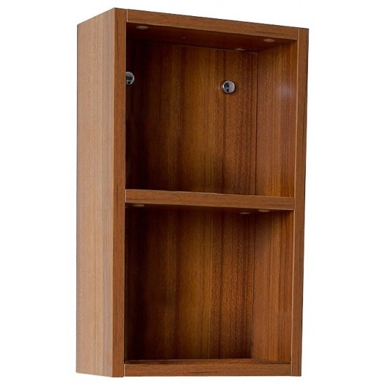 Fresca Teak Bathroom Linen Side Cabinet w/ 2 Open Storage Areas