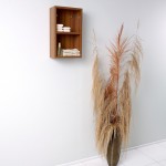 Fresca Teak Bathroom Linen Side Cabinet w/ 2 Open Storage Areas