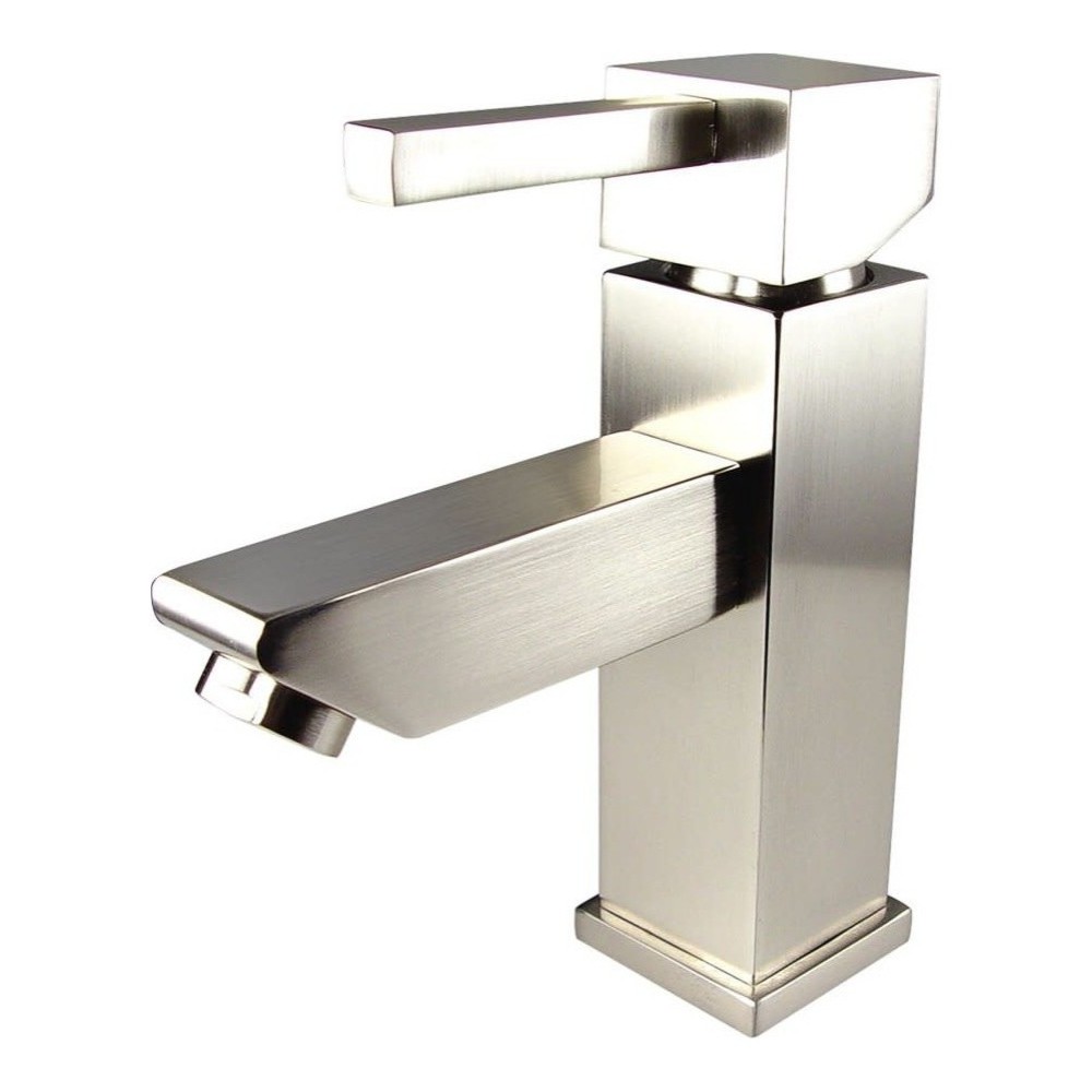 Fresca Versa Single Hole Mount Bathroom Vanity Faucet - Brushed Nickel
