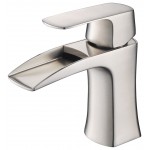 Fresca Fortore Single Hole Mount Bathroom Vanity Faucet - Brushed Nickel