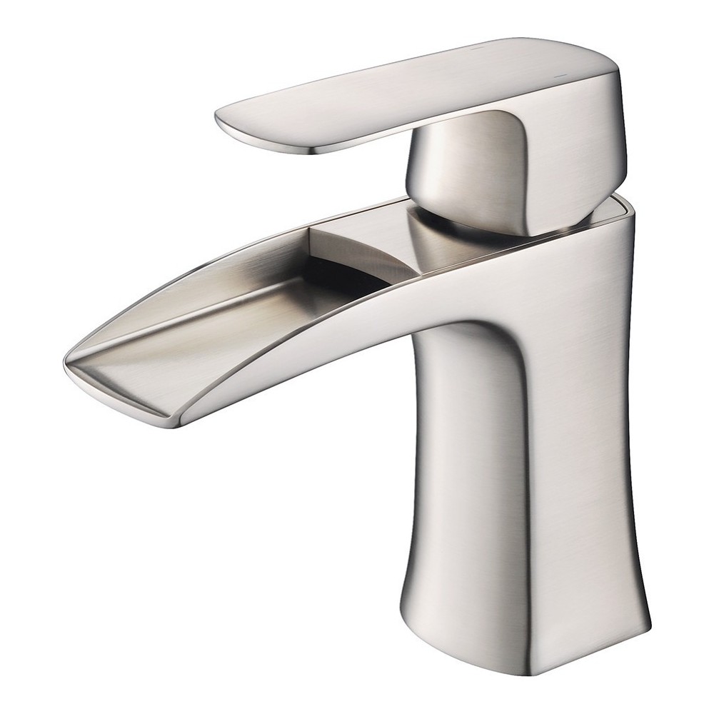 Fresca Fortore Single Hole Mount Bathroom Vanity Faucet - Brushed Nickel