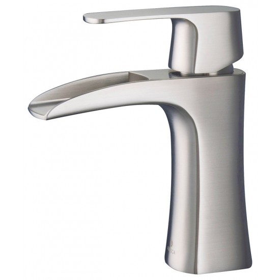 Fresca Fortore Single Hole Mount Bathroom Vanity Faucet - Brushed Nickel