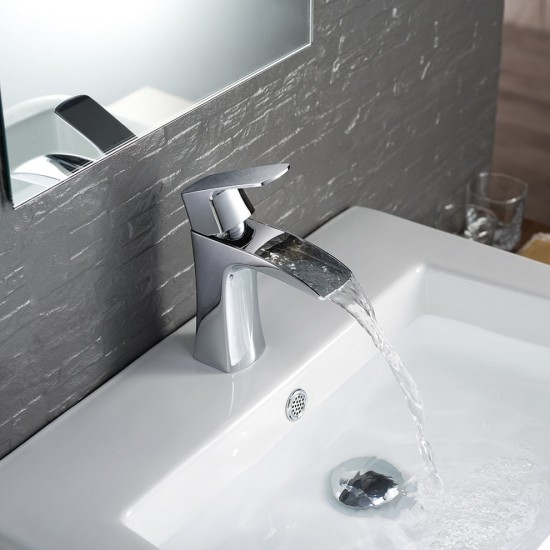 Fresca Fortore Single Hole Mount Bathroom Vanity Faucet - Chrome