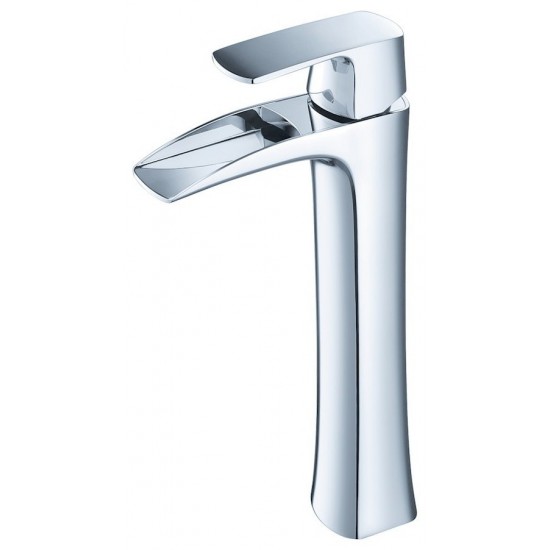 Fresca Fortore Single Hole Vessel Mount Bathroom Vanity Faucet - Chrome