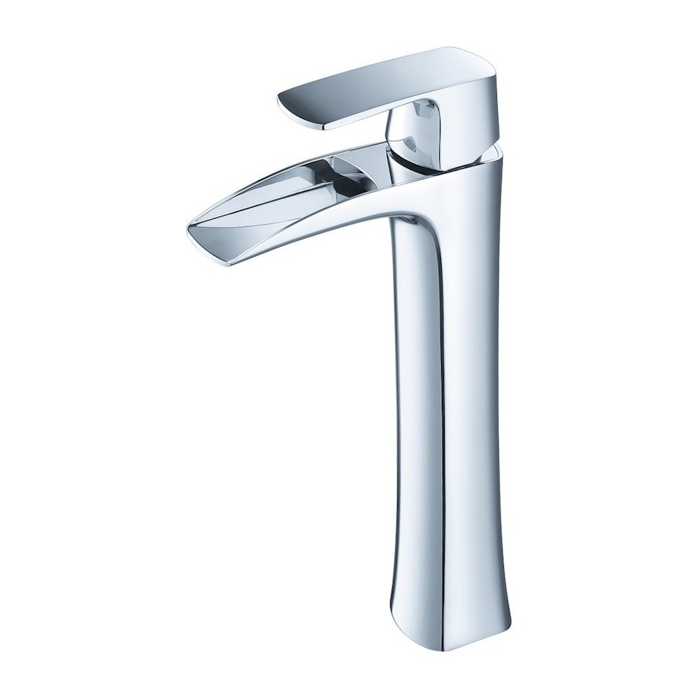 Fresca Fortore Single Hole Vessel Mount Bathroom Vanity Faucet - Chrome