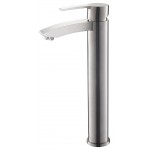 Fresca Livenza Single Hole Vessel Mount Bathroom Vanity Faucet - Brushed Nickel