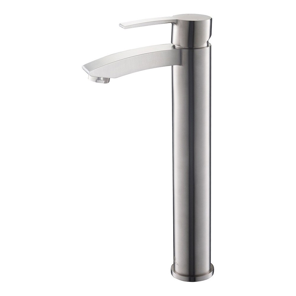 Fresca Livenza Single Hole Vessel Mount Bathroom Vanity Faucet - Brushed Nickel