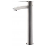 Fresca Livenza Single Hole Vessel Mount Bathroom Vanity Faucet - Brushed Nickel