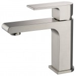 Fresca Allaro Single Hole Mount Bathroom Vanity Faucet - Brushed Nickel