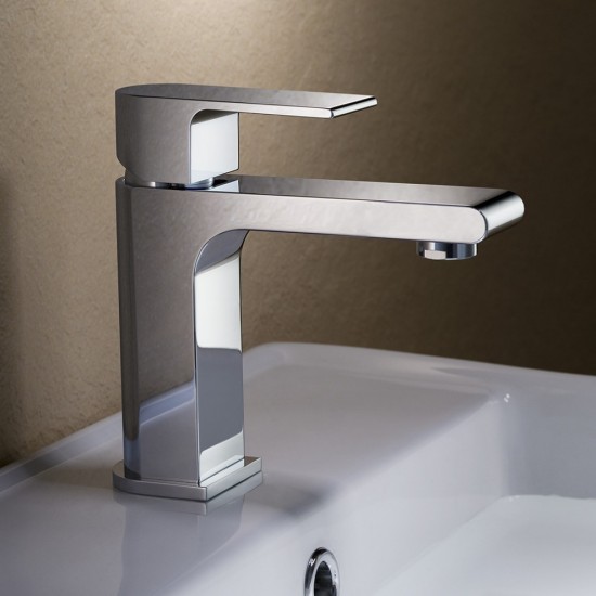 Fresca Allaro Single Hole Mount Bathroom Vanity Faucet - Chrome