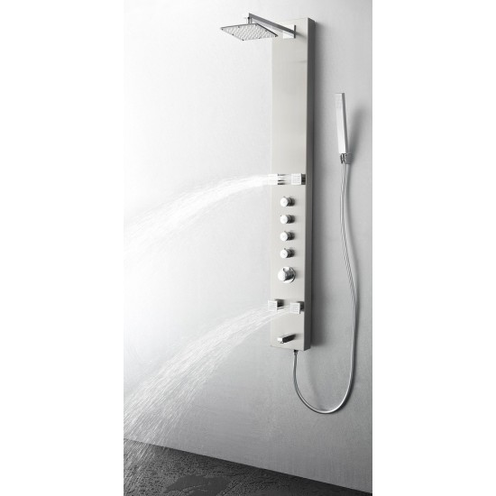 Fresca Pavia Stainless Steel (Brushed Silver) Thermostatic Shower Massage Panel