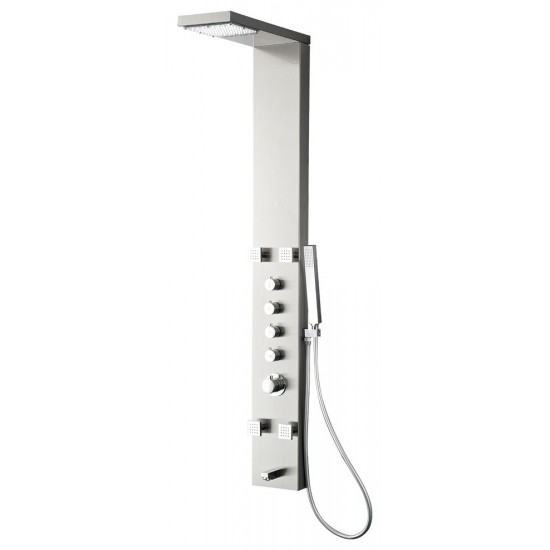 Fresca Verona Stainless Steel (Brushed Silver) Thermostatic Shower Massage Panel