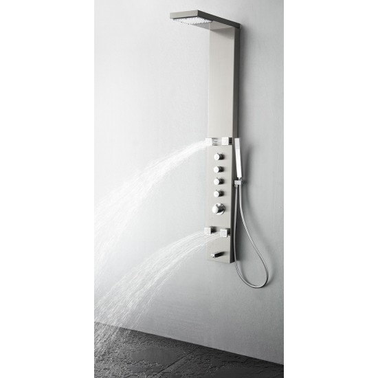 Fresca Verona Stainless Steel (Brushed Silver) Thermostatic Shower Massage Panel