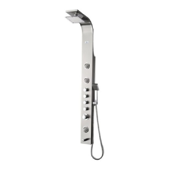 Fresca Geona Stainless Steel (Brushed Silver) Thermostatic Shower Massage Panel