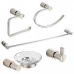 Fresca Magnifico 5-Piece Bathroom Accessory Set - Brushed Nickel