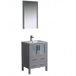 Fresca Torino 24" Gray Modern Bathroom Vanity w/ Integrated Sink